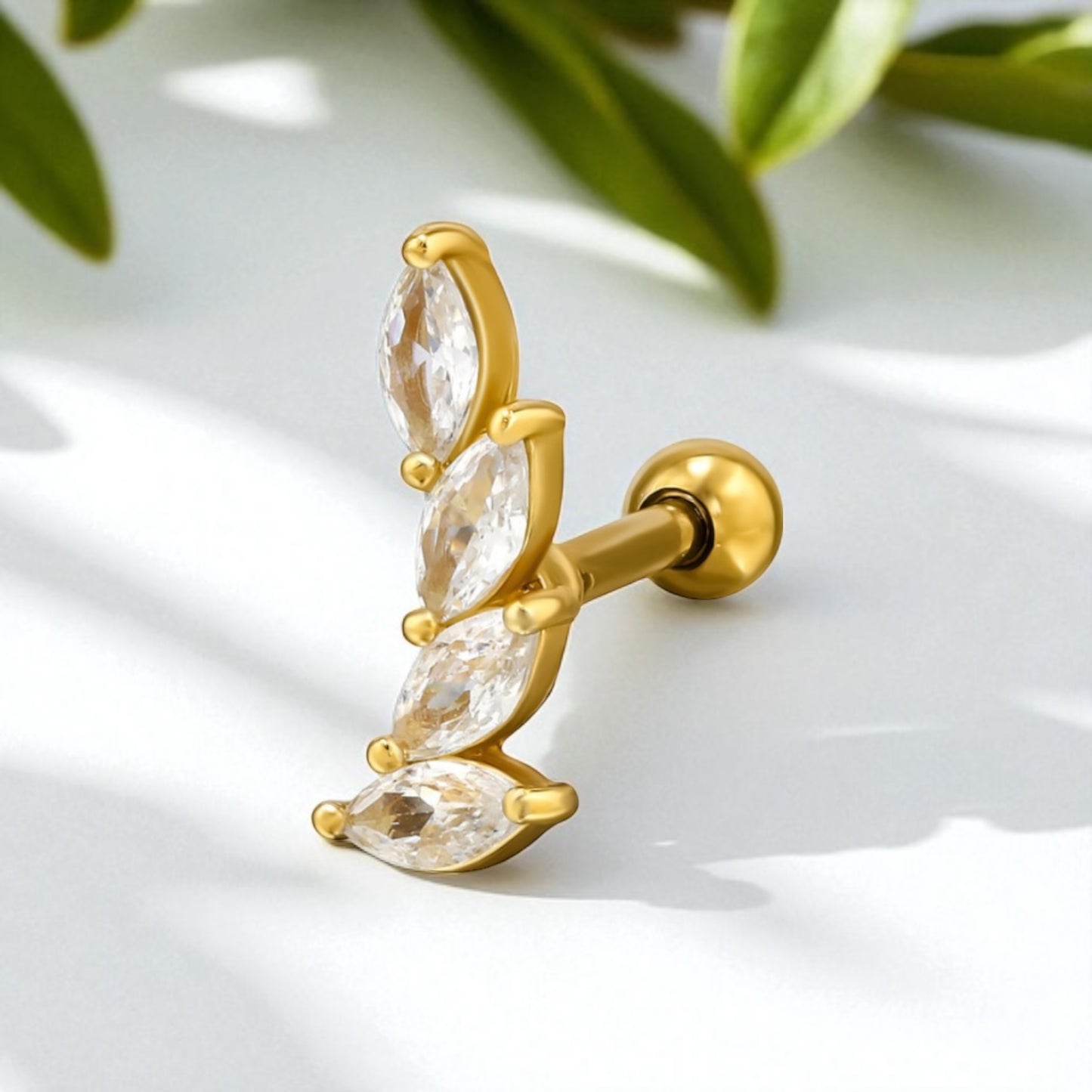 Amy Single Stud-Gold