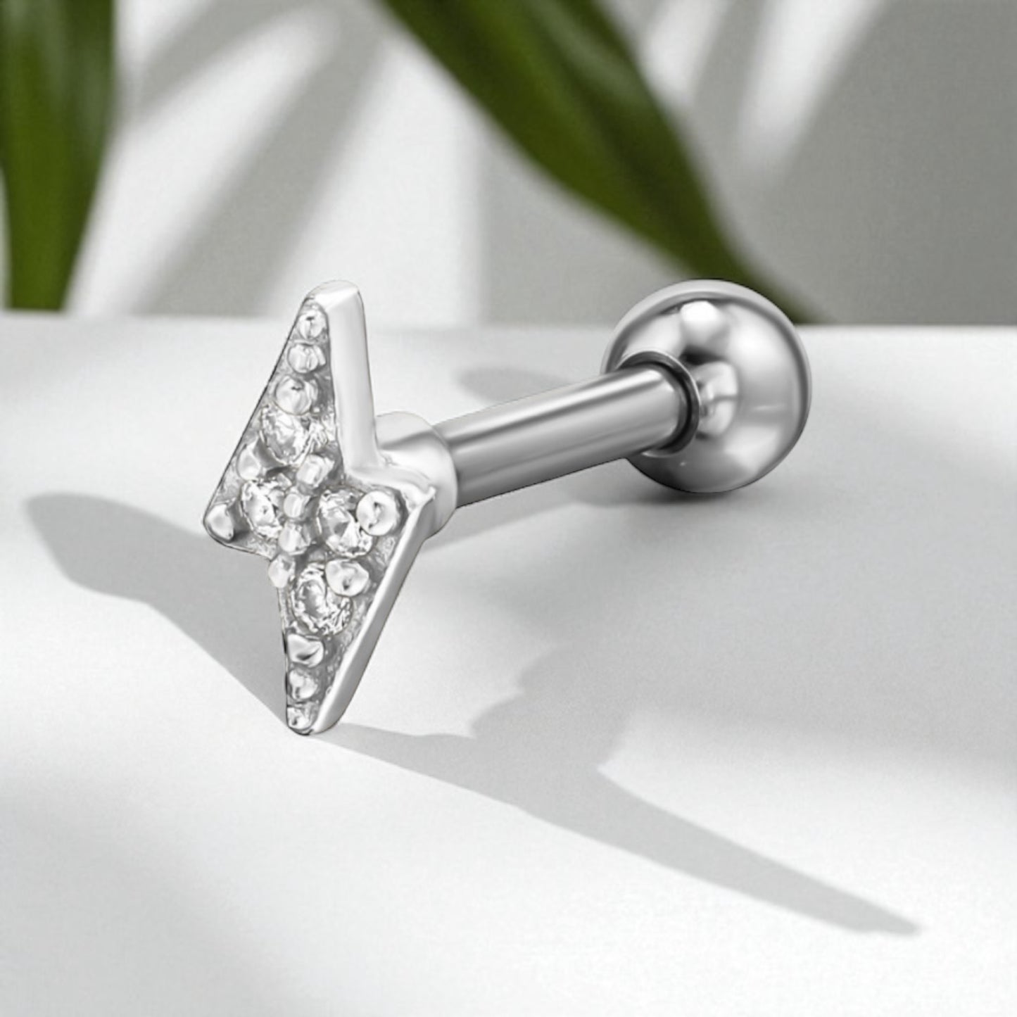 Lexi Lighting Bolt Single Stud-Silver