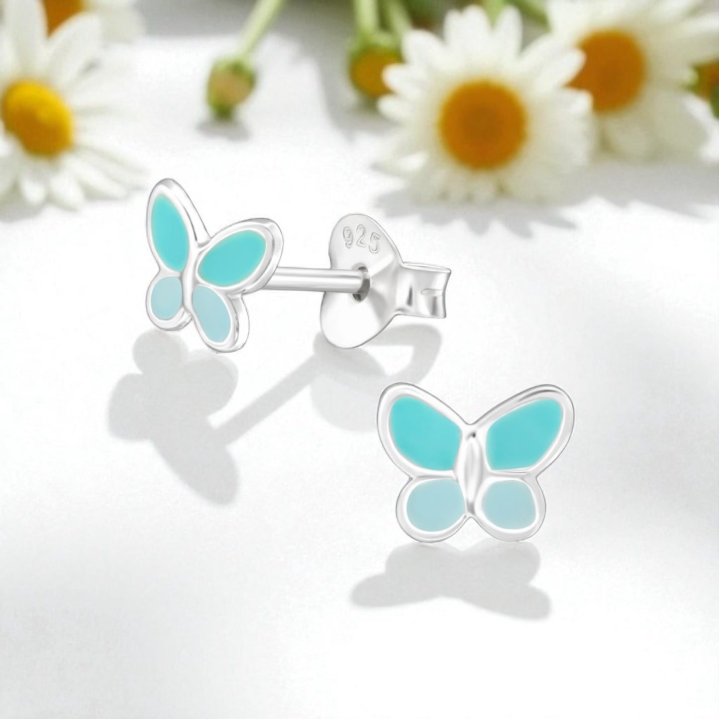 Blue Butterfly Studs