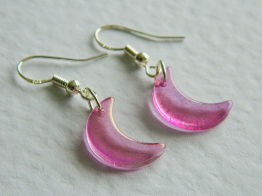 Glass Moon Dangles