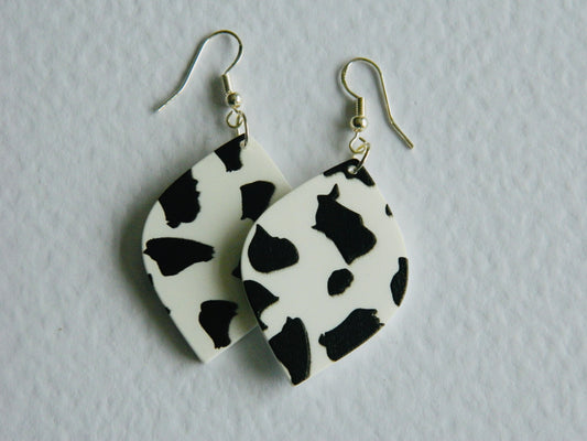Cow Print Dangles