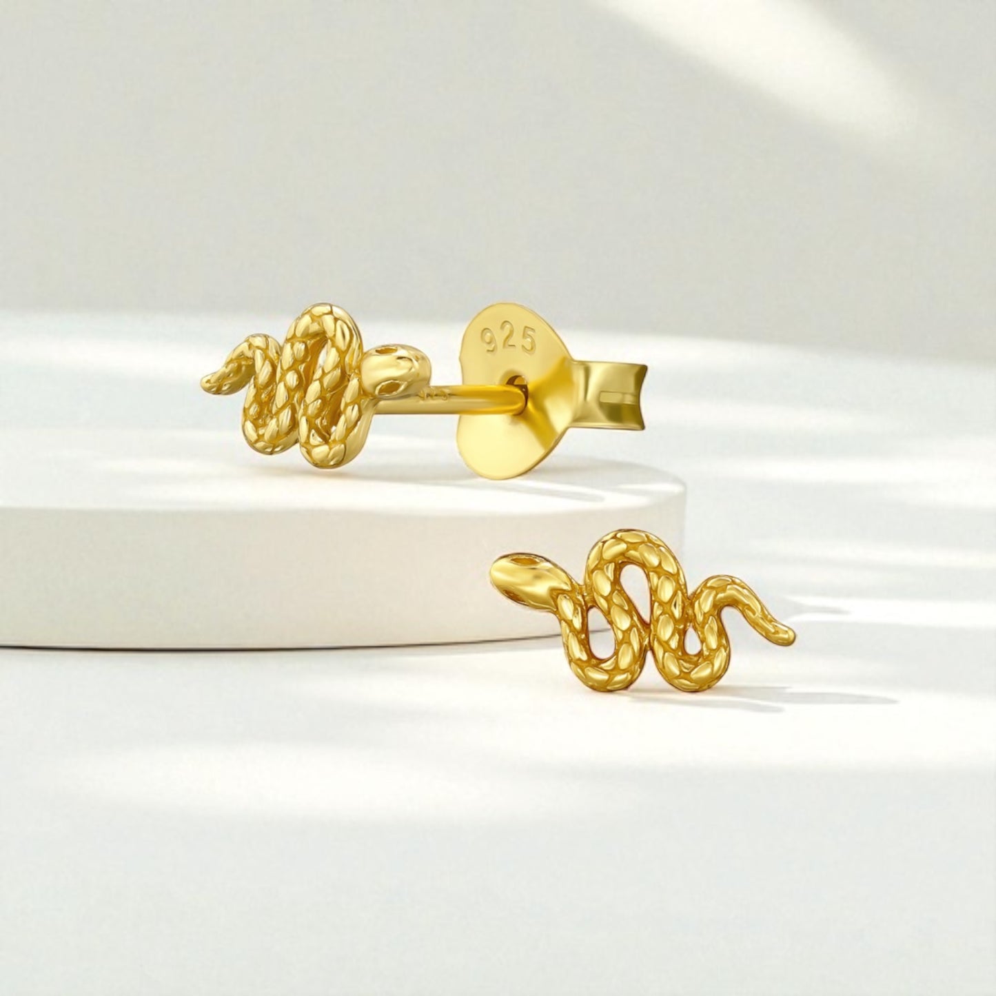 Selina Snake Studs- Gold.