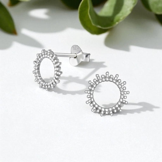 Sunbeam Studs- Silver
