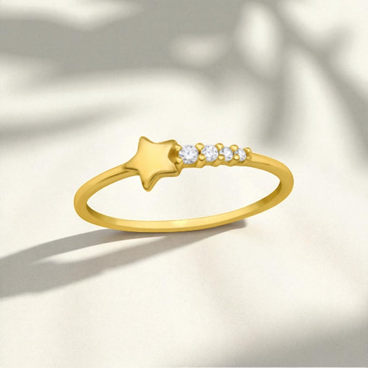 Shooting Star Ring-Gold
