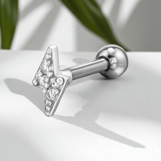 Lexi Lighting Bolt Single Stud-Silver